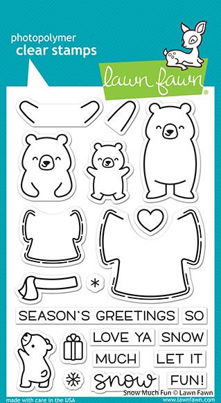 Lawn Fawn Snow Much Fun Cling Stamp Set