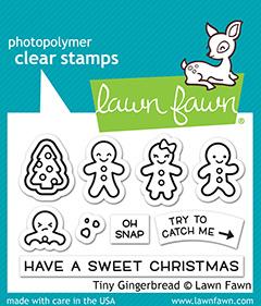 Lawn Fawn Tiny Gingerbread Cling Stamp Set