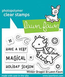 Lawn Fawn Winter Dragon Cling Stamp Set