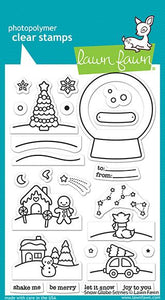 Lawn Fawn Snow Globe Scenes Cling Set