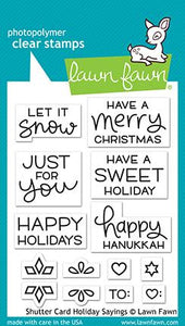 Lawn Fawn Shutter Card Holiday Sayings