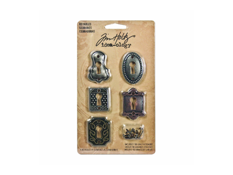Tim Holtz Ideaology Metal Keyholes with Long Fasteners