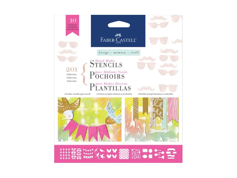 Faber Castell Mixed Media Paper  Stencils 10 pack