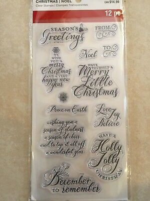 RECOLLECTIONS set of clear stamps "Season Greetings"