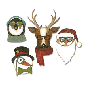 Sizzix - Tim Holtz - Alterations Collection - Christmas - Thinlits Die - Cool Yule
