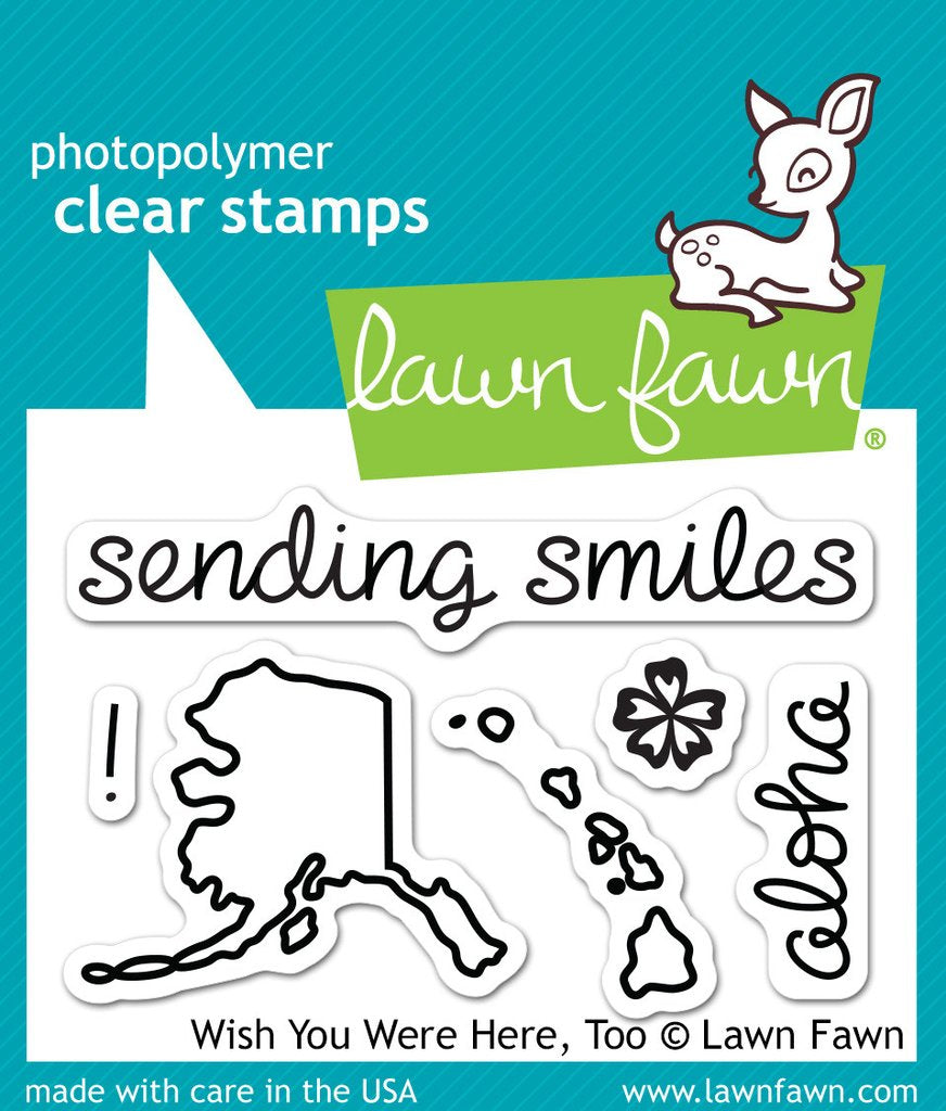 Lawn Fawn Wish You Were Here Cling Stamp