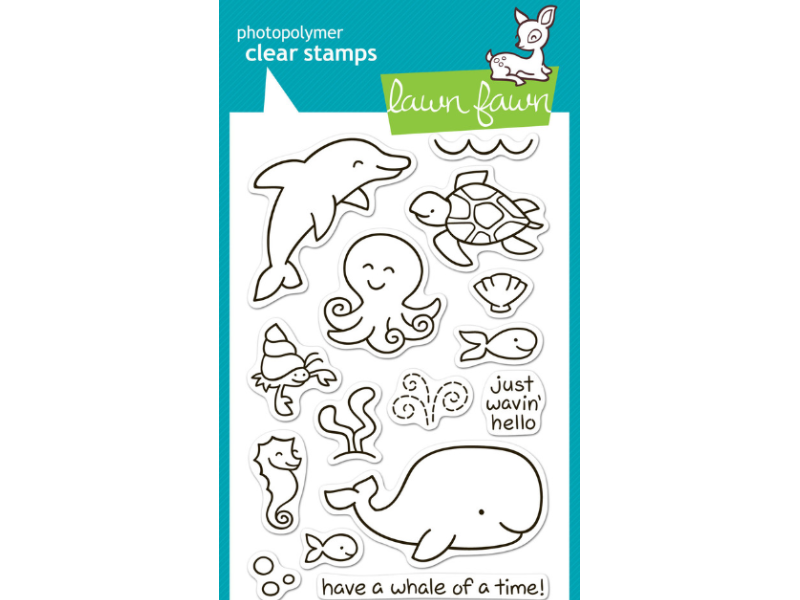 Lawn Fawn Critters in the Sea Cling Stamp Set