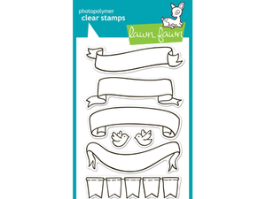 Lawn Fawn Bannerific Cling Stamp Set