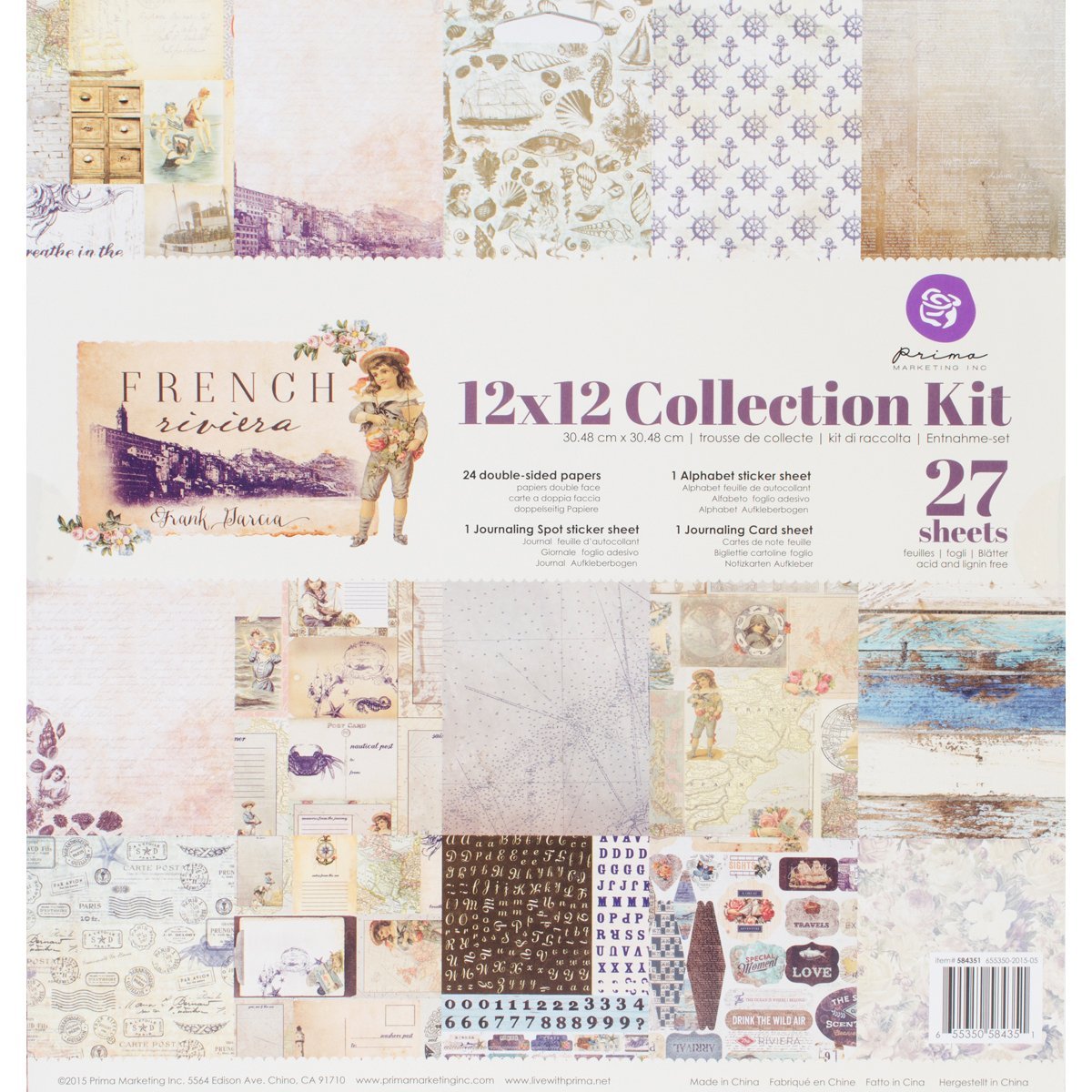 Prima Marketing Collection Kit 12"x12"-french Riviera