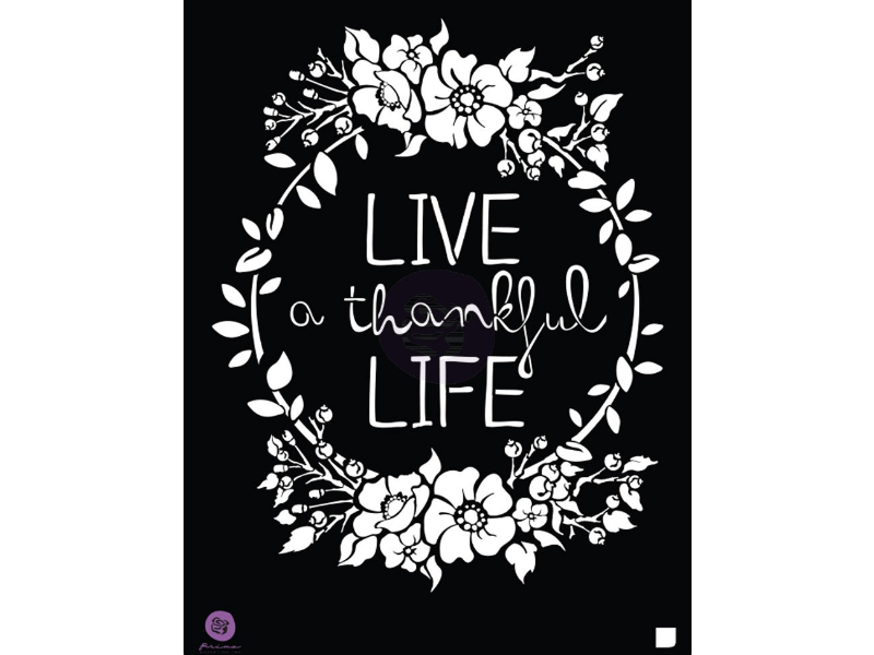 Prima Live Life 8x10 Stencil