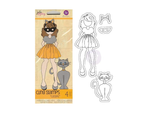 Prima Julie Nutting Doll Cling Stamp Catgirl