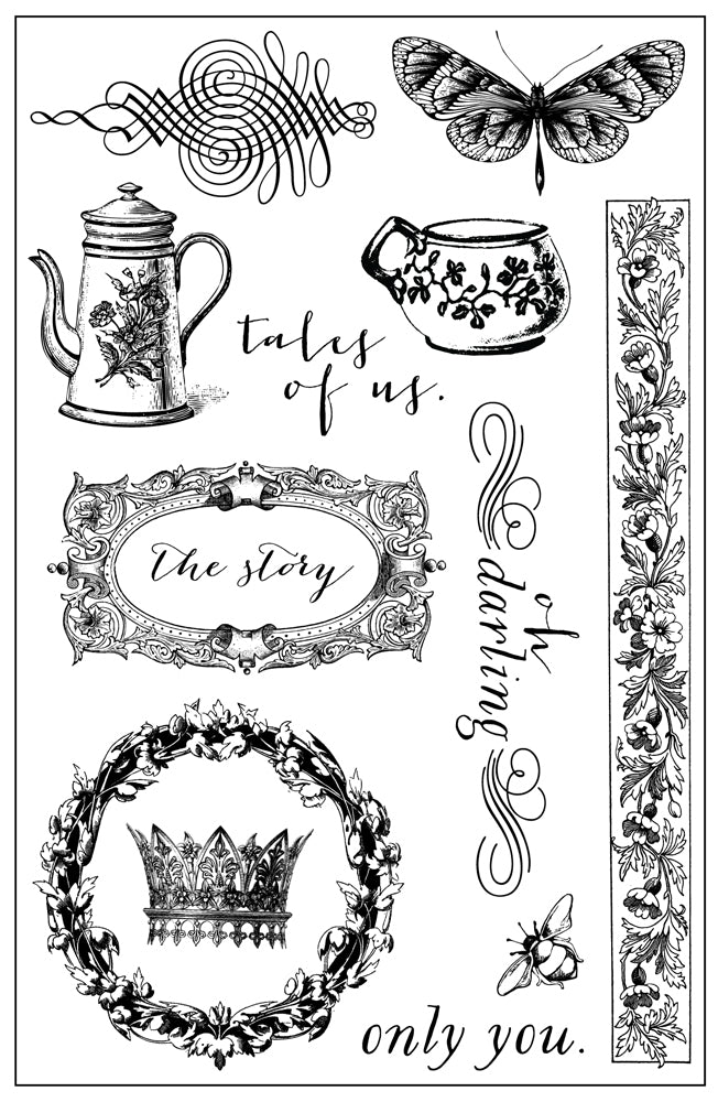 Prima - Tales of You and Me Collection - Cling Mounted Stamps