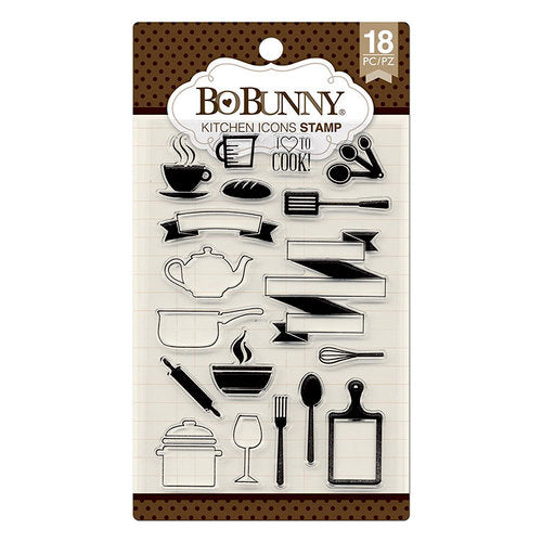 BoBunny - Clear Acrylic Stamps - Kitchen Icons