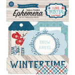 Echo Park - I Love Winter Collection - Ephemera - Frames and Tags