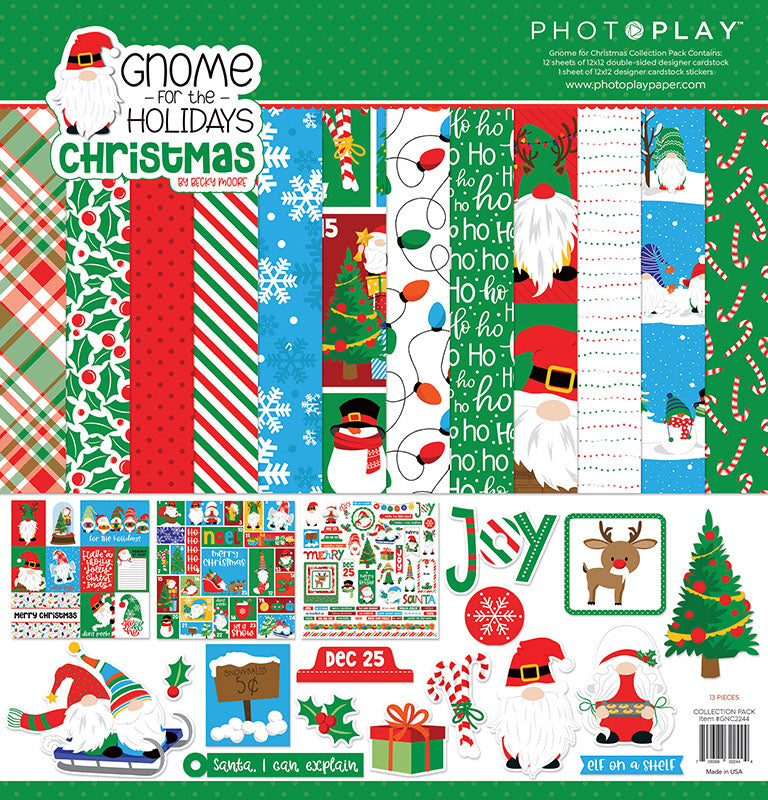 Photo Play Paper - Gnome for Christmas Collection - 12 x 12 Collection Pack