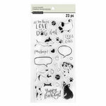 Dog's Activities Clear Stamps by Recollections, 23 pc, Dog Kisses Bark Pawsome