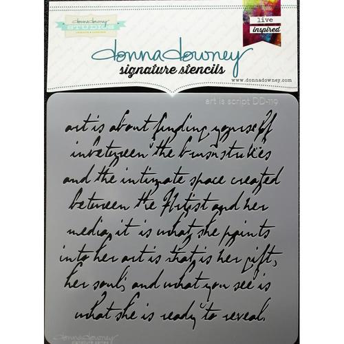 Donna Downey Signature Stencils Art is Script