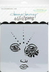 Donna Downey Artist Gang Stencils 8"x8" Face