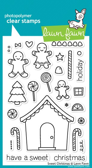 Lawn Fawn Sweet Christmas Cling Stamp Set