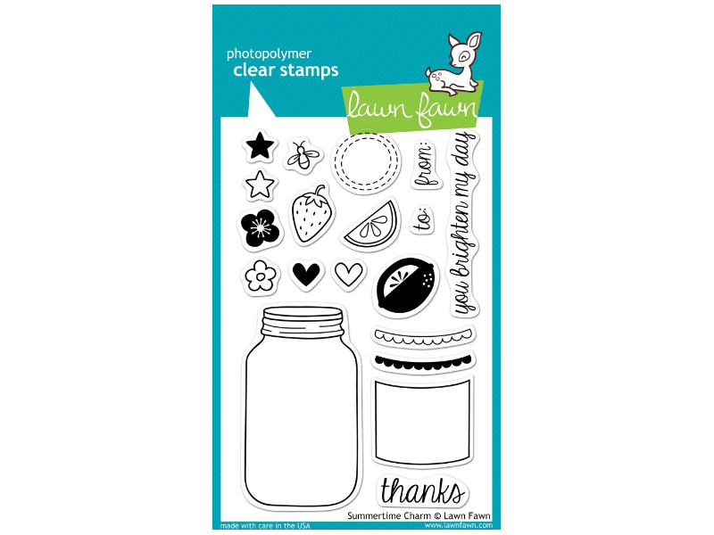 Lawn Fawn Summertime Charm Cling Stamp Set