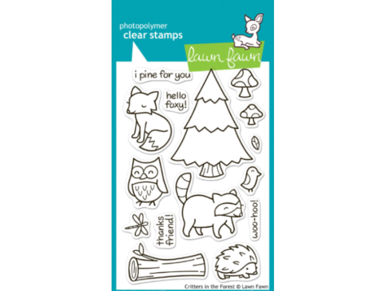 Lawn Fawn "Critters in the Forest" Cling Stamp Set