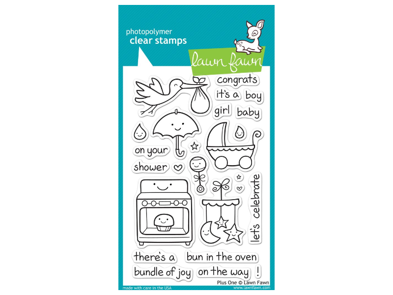 Lawn Fawn Plus One Cling Stamp Set