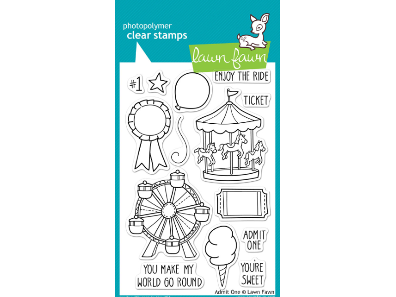 Lawn Fawn Admit One Cling Stamps
