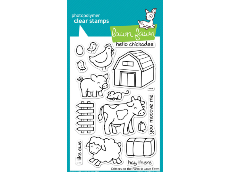 Lawn Fawn Critters on the Farm Cling Stamp
