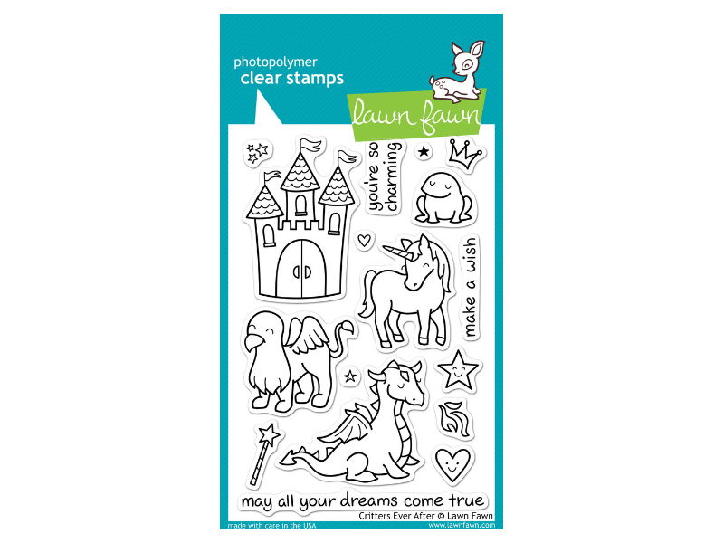 Lawn Fawn Crittters ever After Cling Stamps