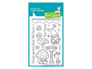 Lawn Fawn Gnome Sweet Gnome Cling Stamp Set