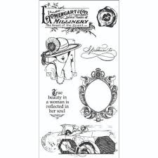 Graphic 45 Ladies Diary Collection Vintage Cling Stamp