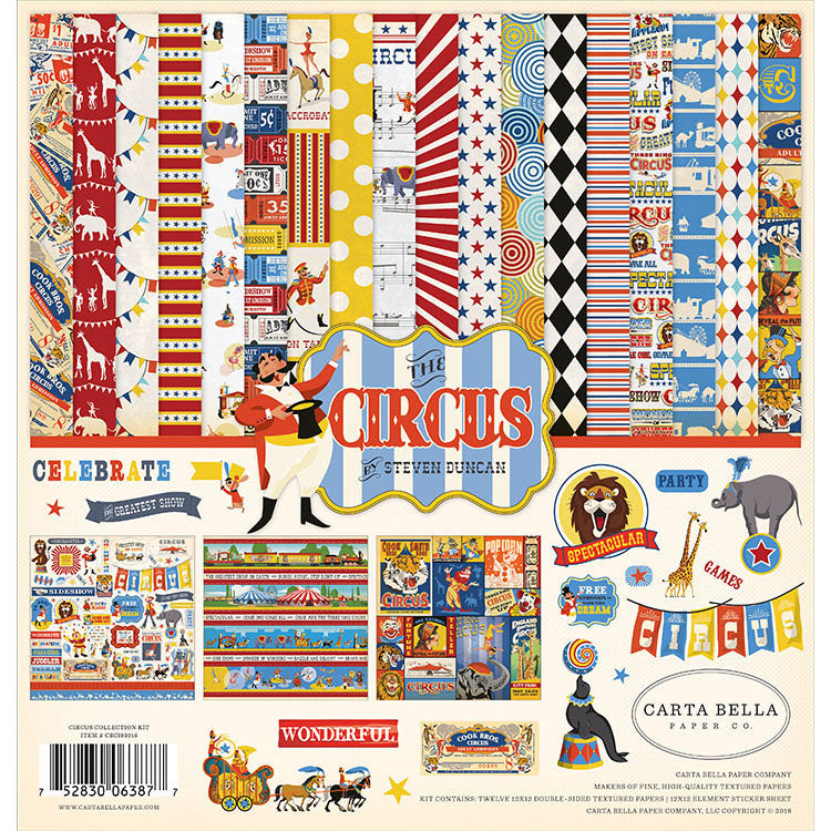 Carta Bella Paper - Circus Collection - 12 x 12 Collection Kit