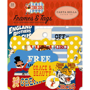 Carta Bella Paper - Circus Collection - Ephemera - Frames and Tags