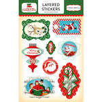 Carta Bella Paper - A Very Merry Christmas Collection - Layered Cardstock Stickers