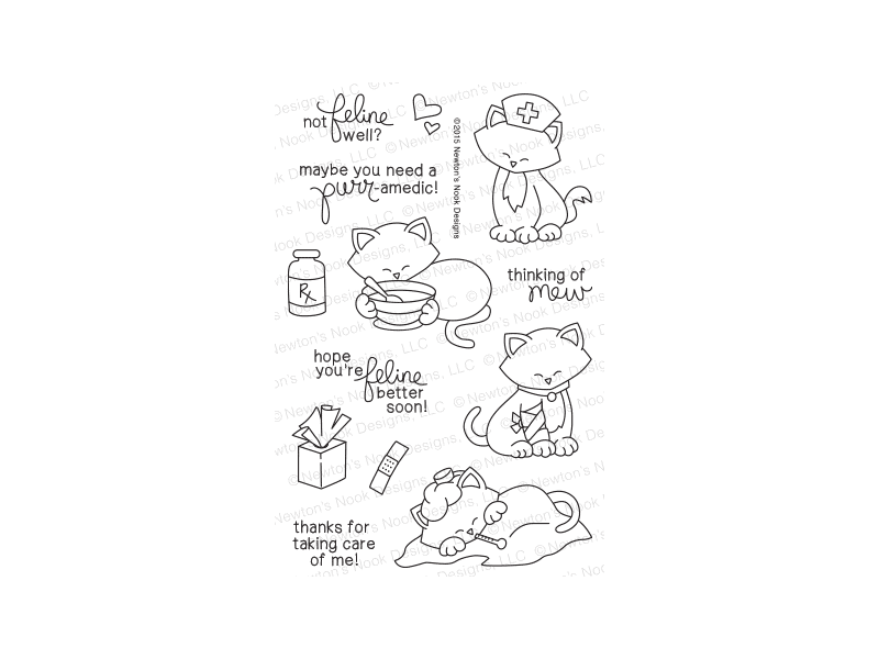 Newton's Nook Sick Day Cling Stamp Set and Die Set