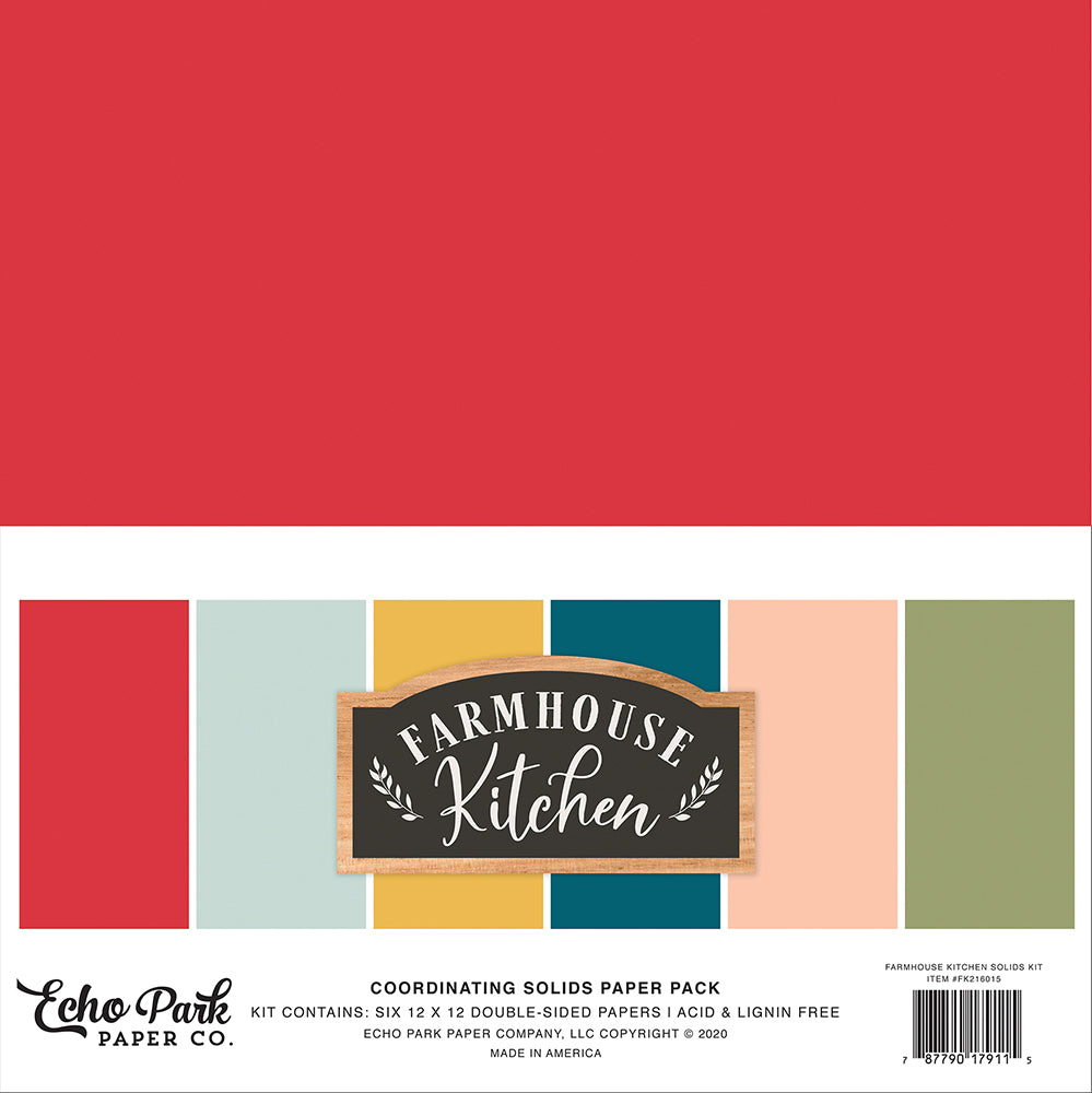 Echo Park - Farmhouse Kitchen Collection - 12 x 12 Paper Pack - Solids