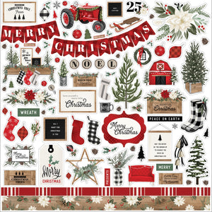 Carta Bella Farmhouse Christmas Sticker Sheet