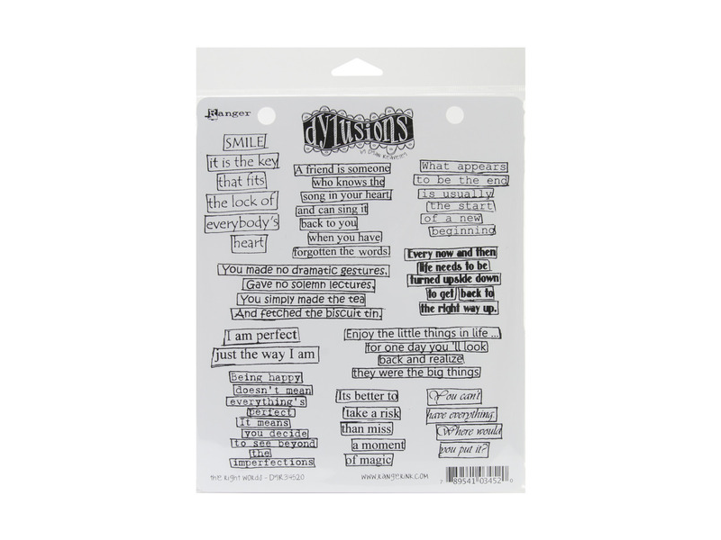Ranger Dyan Reaveley Dylusions The Right Words Cling Stamp Set