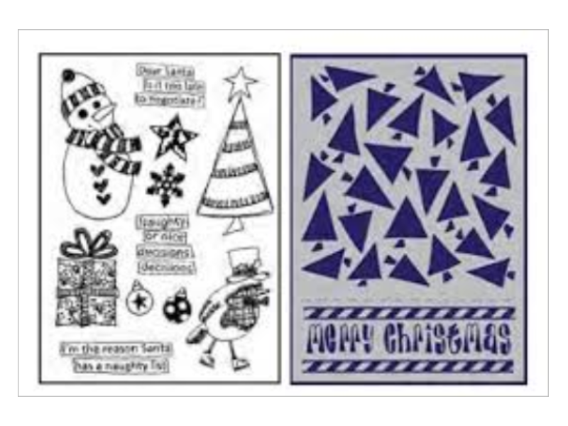 Ranger Dylusions Dear Santa Stamp and Stencil Set