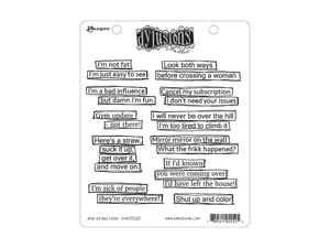 Ranger Dyan Reaveley Dylusions Shut up and Color Cling Stamp Set