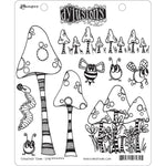 Ranger Ink - Dylusions Stamps - Unmounted Rubber Stamps - Toadstool Town