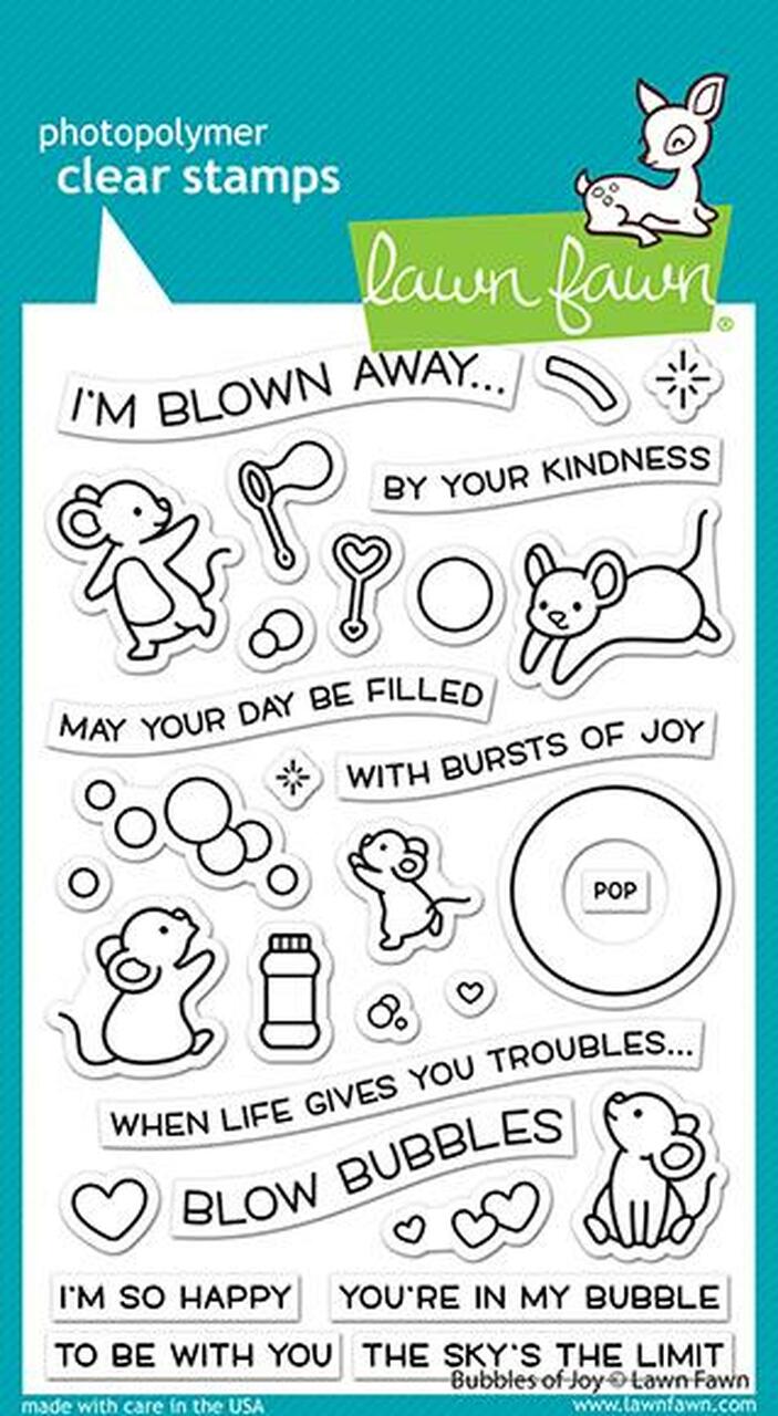 Lawn Fawn Bubble's of Joy Cling Stamp Set