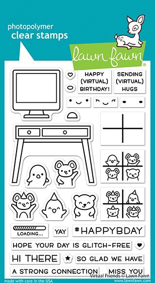 Lawn Fawn Virtual Friends Cling Stamp Set