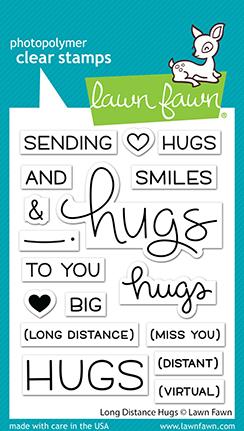 Lawn Fawn Long Distance Hugs Cling Stamp Set