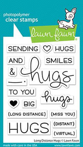 Lawn Fawn Long Distance Hugs Cling Stamp Set