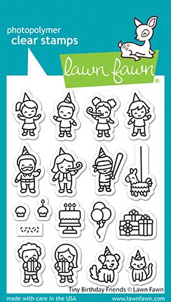 Lawn Fawn Tiny Birthday Friends Cling Stamp Set