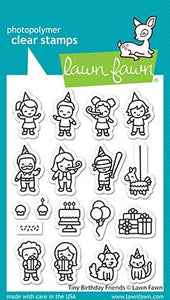 Lawn Fawn Tiny Birthday Friends Cling Stamp Set