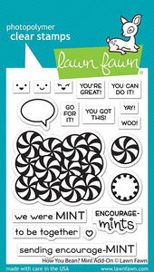 Lawn Fawn How you Bean? Mint Add-on Cling Stamp Set