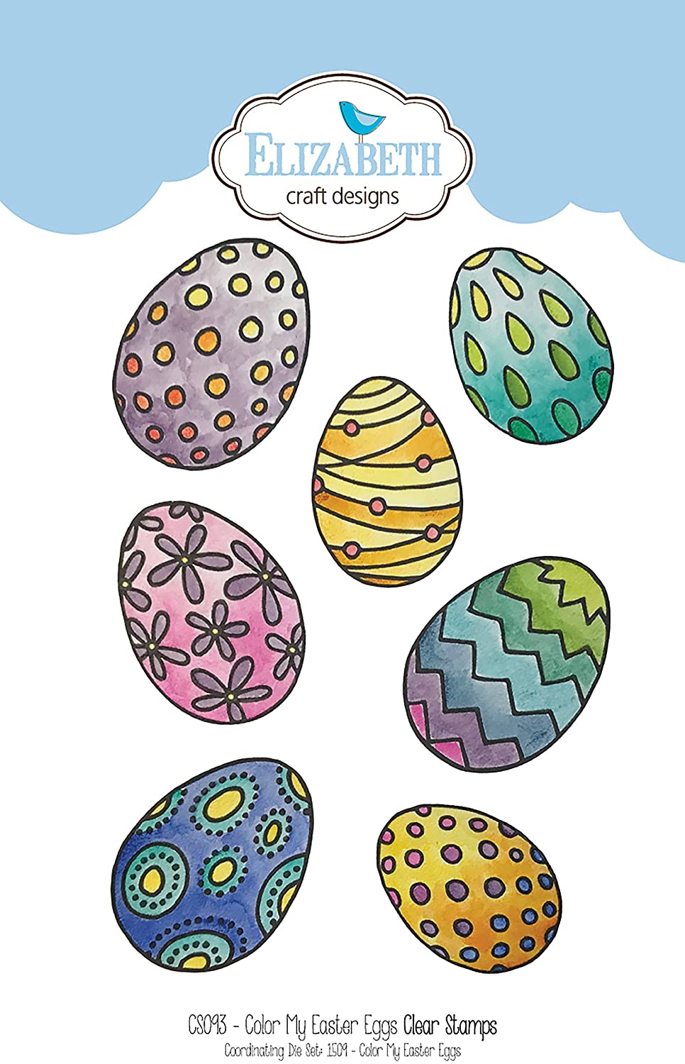 Elizabeth Crafts Color my Easter Clear Stamp Set