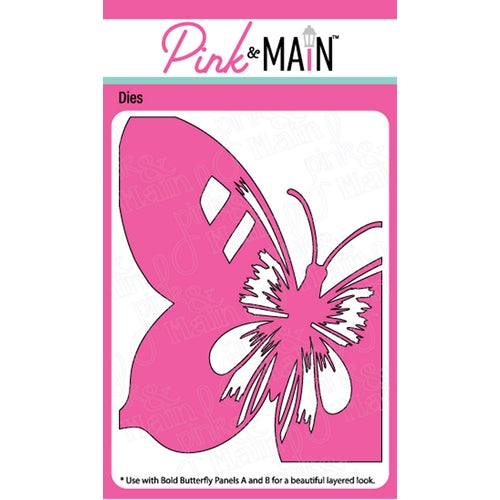 Pink and  Main Bold Butterly Panel C